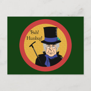 Ebenezer Scrooge Bah! Humbug! Vykort