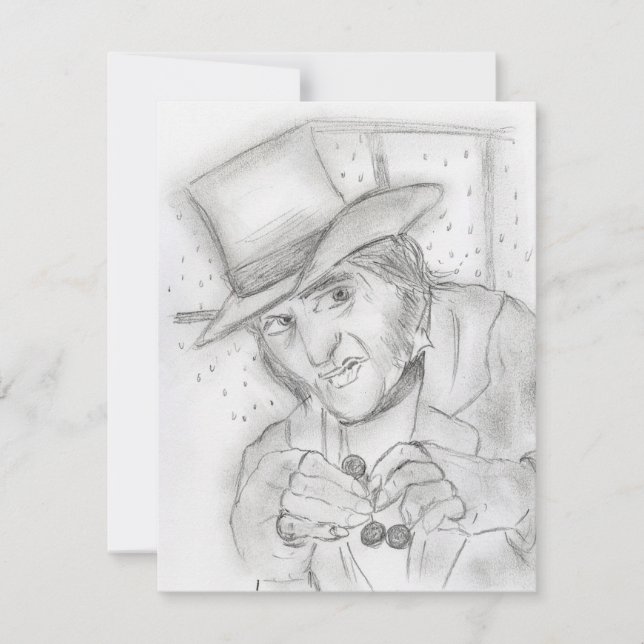 Ebenezer Scrooge partyinbjudan Inbjudningar (Framsida)