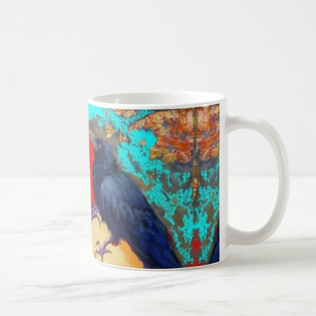 Ebenholtssvart kråka och ägg vid Sharles Kaffemugg (Höger)