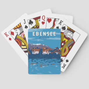 Ebensee Austria Travel Art Vintage Casinokort