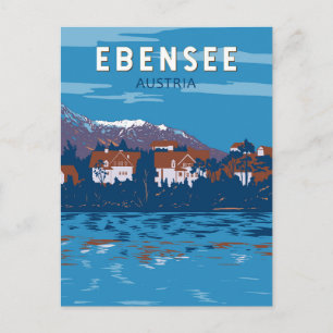 Ebensee Austria Travel Art Vintage Vykort