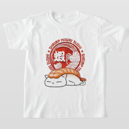 Ebi Shrimp Sushi Cat T Shirt