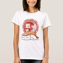 Ebi Shrimp Sushi Cat T Shirt