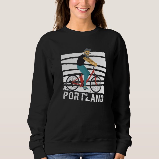 Ebike Cycling Scooters Portland Ebike Cyclist T Shirt (Framsida)