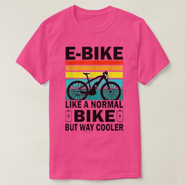EBike som en vanlig bike, men som vägkosoler T Shirt (Design framsida)