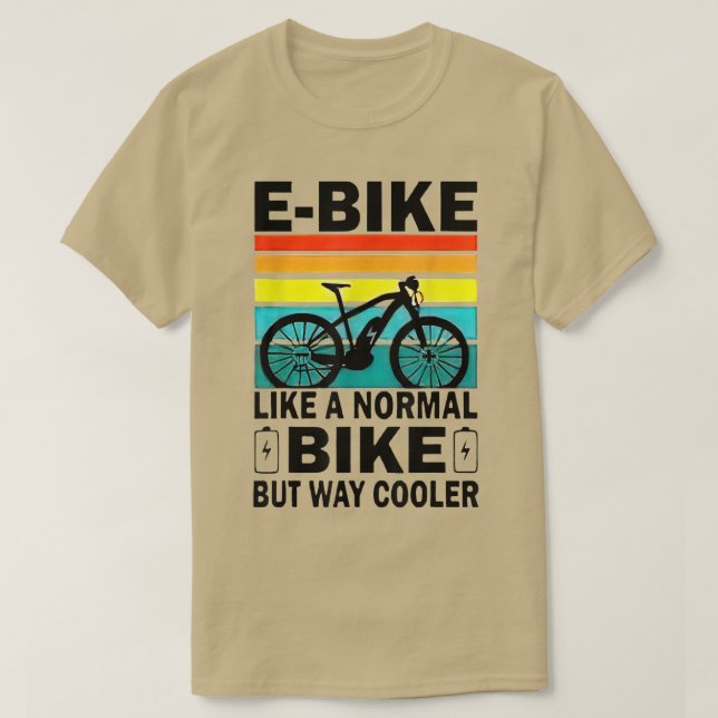 EBike som en vanlig bike, men som vägkosoler T Shirt (Design framsida)