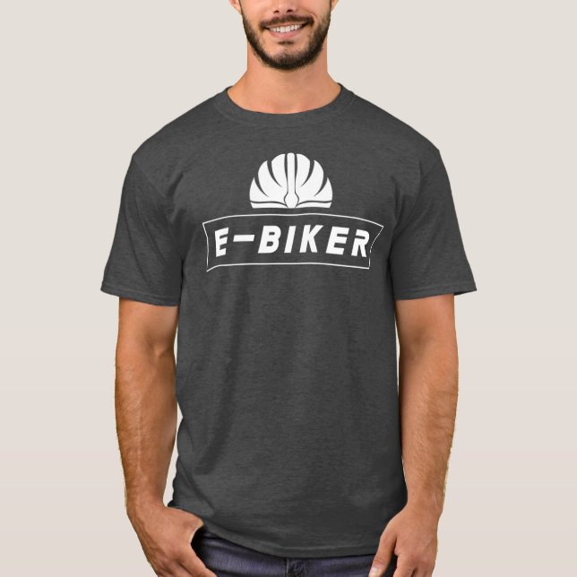 EBiker EBike Cyclist Rider Electric Bicycle T Shirt (Framsida)