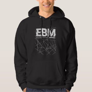 EBM ELECTRONIC BODY MUSIC DESIGN, MÖRK VINKARARE, HOODIE