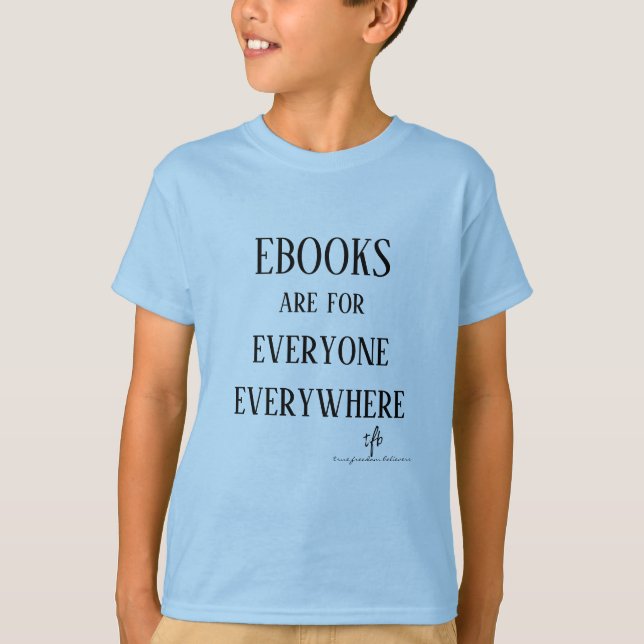 Eböcker överallt hos Unisex Kids' T Shirt (Framsida)
