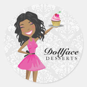 Ebonie för 311 Dollface efterrättshock rosa dama Runt Klistermärke