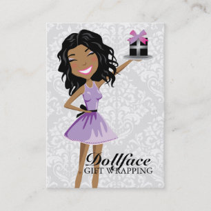 Ebonie för 311 Dollface gåvor damast 3,5 x 2 Visitkort
