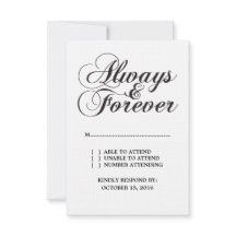 Ebony Always & Forever Bröllop OSA Card