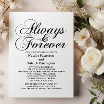Ebony Always & Forever Wedding bjudande