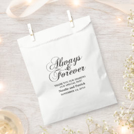 Ebony Always & Forever Wedding Favor Bags