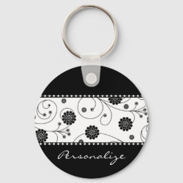 Ebony Bloom Banner Keychain Nyckelring