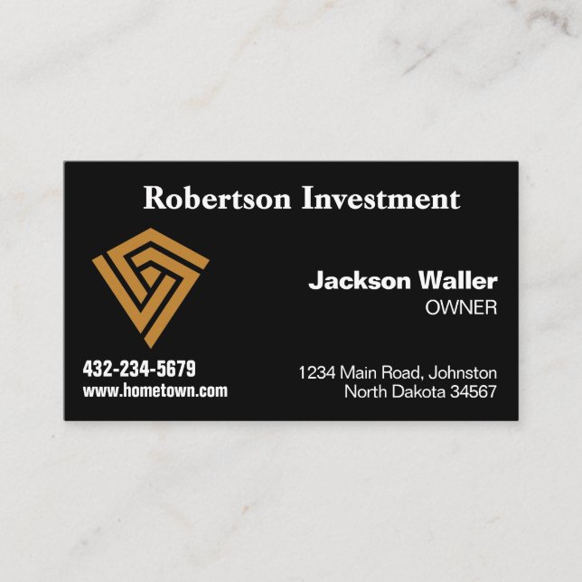 Ebony Calling Card for Any Business Visitkort (Framsida)