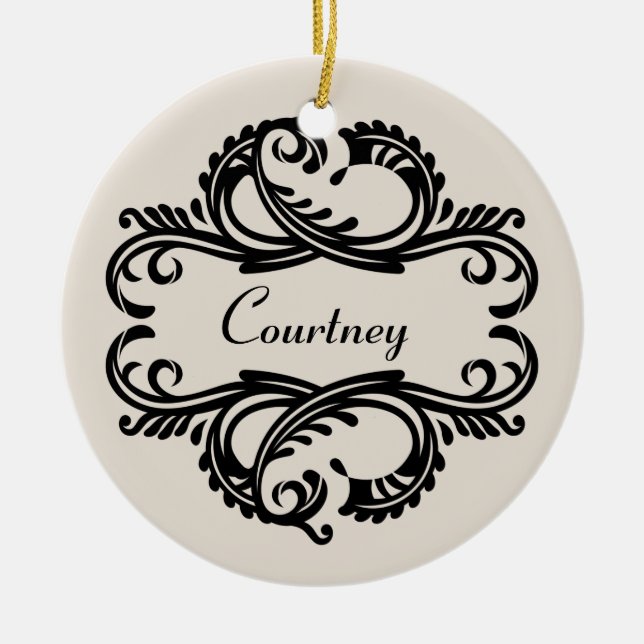 Ebony Chic Damask Ornament (Framsidan)