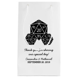 Ebony D20 Dice Bröllop Gift Bag