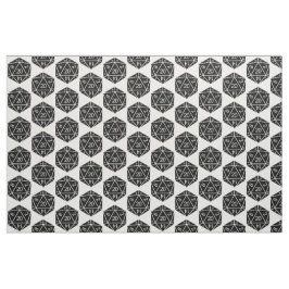 Ebony D20 Dice Fabric Tyg