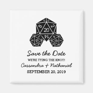 Ebony D20 Dice Spara datum magneter