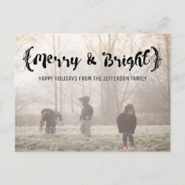 Ebony Elegant Sketched & Bright Photo Helg Vykort
