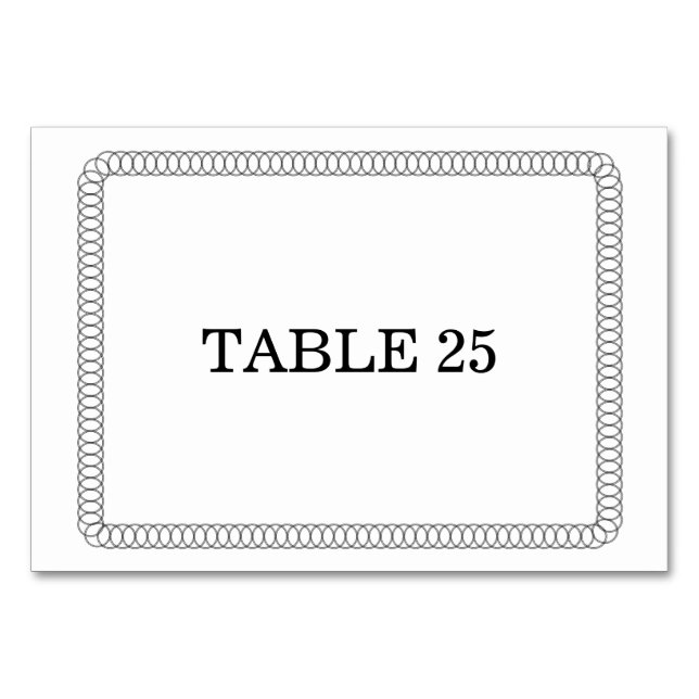 Ebony EncirclKontrolled Bord Card Bordsnummer (Framsidan)