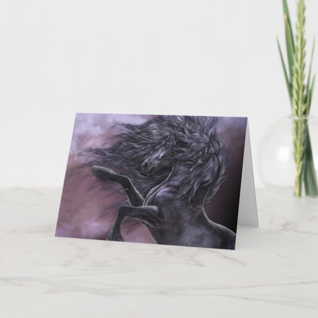 Ebony Fire Greeting Card Kort (Framsida)
