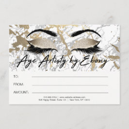 Ebony för utfärdande av intyg om guld Marble Makeu