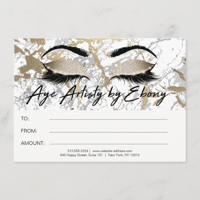 Ebony för utfärdande av intyg om guld Marble Makeu (Framsida)