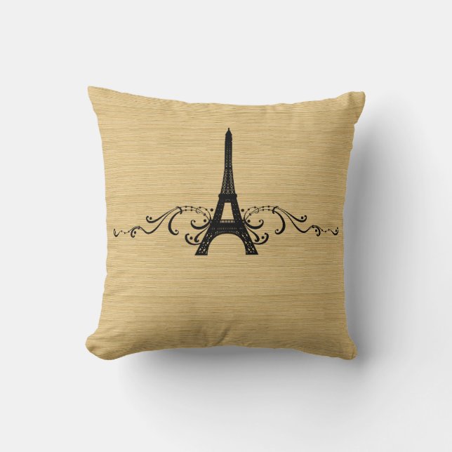 Ebony Fransk Flourish Pillow Kudde (Framsida)