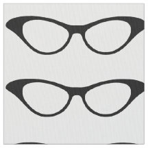 Ebony Girly Geek Glasses Fabric