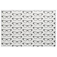 Ebony Girly Geek Glasses Fabric