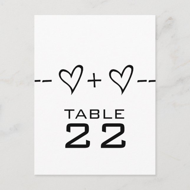Ebony Heart Equation Bordsnummer Postcard (Framsida)
