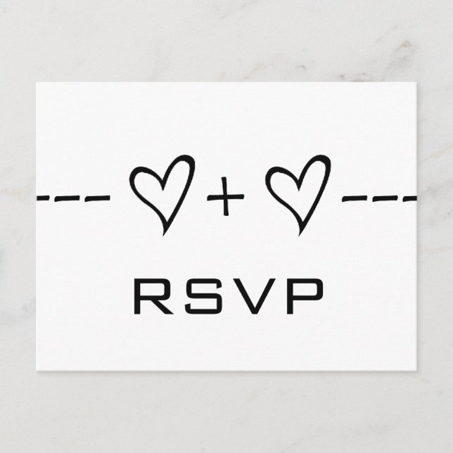 Ebony Heart Equation OSA Postcard Inbjudan Vykort (Framsida)