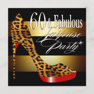 Ebony Leopard Stiletto Rand 60 & Fabulous Inbjudningar