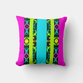Ebony Lime Modern African Svart & Grön GeometriskE Kudde