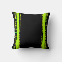 Ebony Lime Modern African Svart & Grön GeometriskE