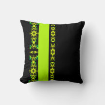 Ebony Lime Modern African Svart & Grön GeometriskE