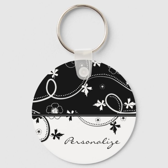 Ebony Löv Blooms Keychain Nyckelring (Framsida)