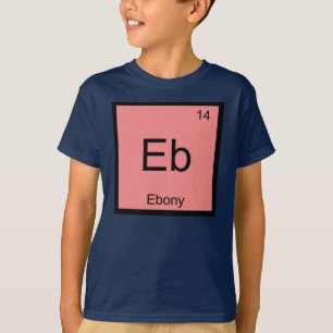 Ebony Namn kemi Inslag Periodic Bord Tee