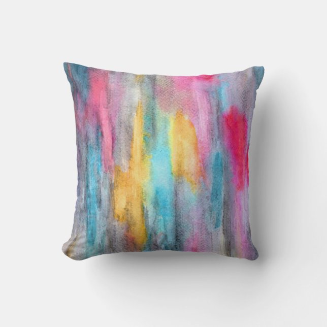 Ebony Rainbow Rosa Pillow Kudde (Framsida)