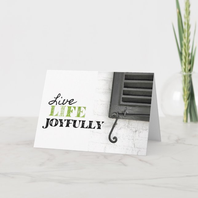 EBONY SHUTTER-gratulationskort Tack Kort (Framsida)