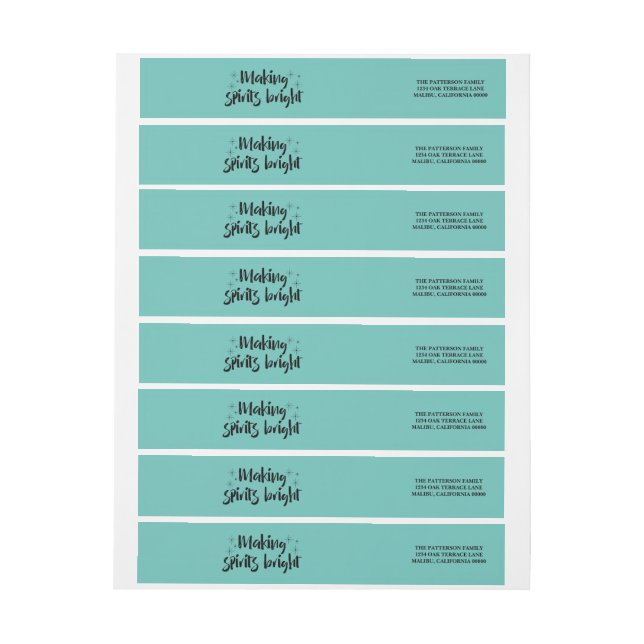 Ebony Starry Skapar Spirits Bright Helgdag Etikettband (Ark)