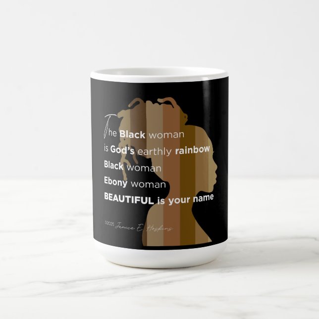 Ebony woman, Coffee Mug Kaffemugg (Center)