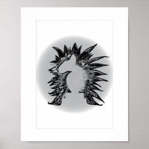 EBT-schack-schack, modern konstillustration av hus Poster