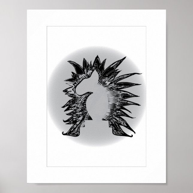 EBT-schack-schack, modern konstillustration av hus Poster (Framsidan)