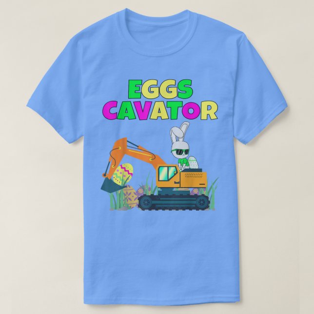 Ecavator Påskhare Eggs Cavator Kids Småbarn Bo T Shirt (Design framsida)