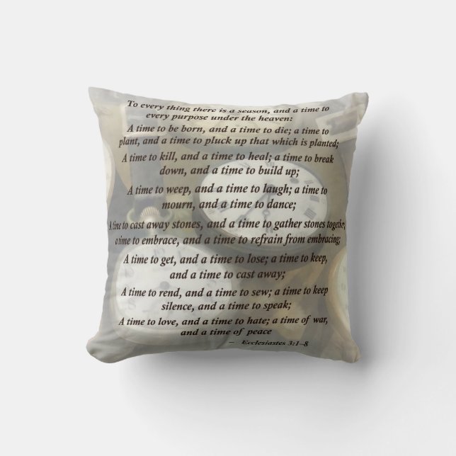 Ecc 3 1-8 till varje sak där är en säsong kudde (Framsida)