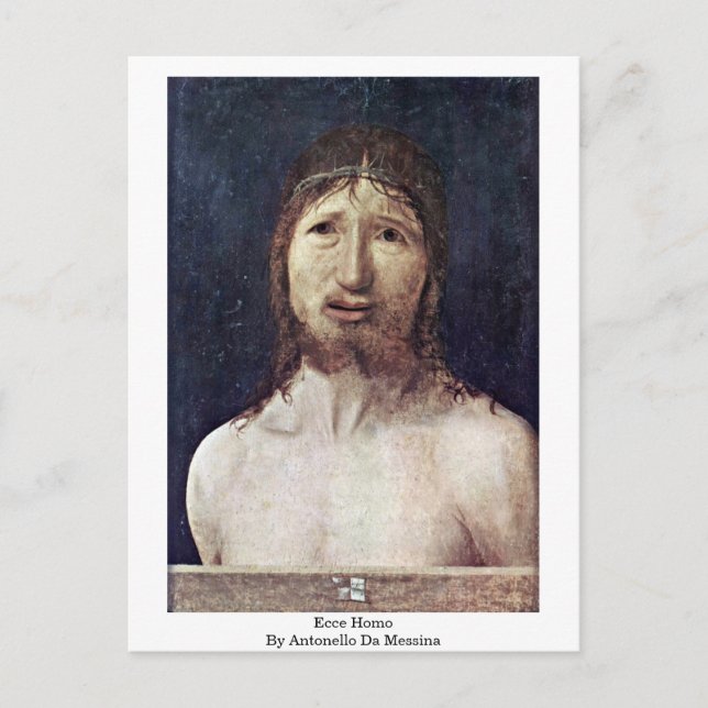 Ecce Homo av Antonello Da Messina Vykort (Framsida)