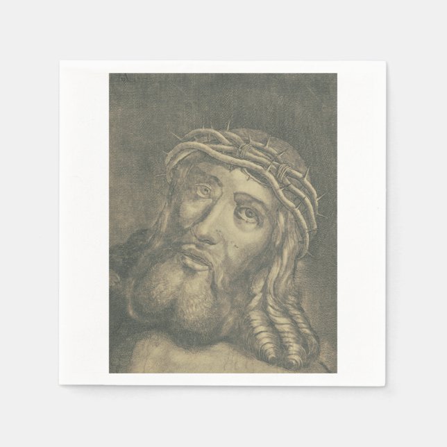 Ecce homo Heliga ansiktet Jesus Pappersservett (Framsidan)